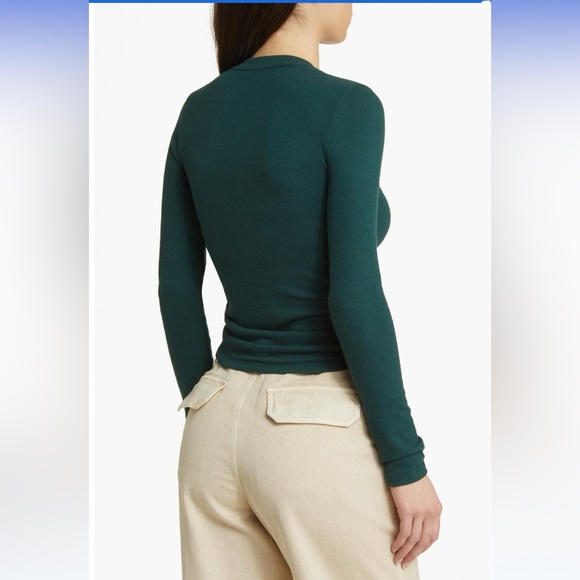 Madewell Brushed Jersey Ruched Long-Sleeve Tee - Picture 4 of 4